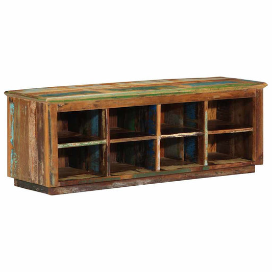 vidaXL Shoe Cabinet Brown 110 x 35 x 40 cm Solid Reclaim Wood