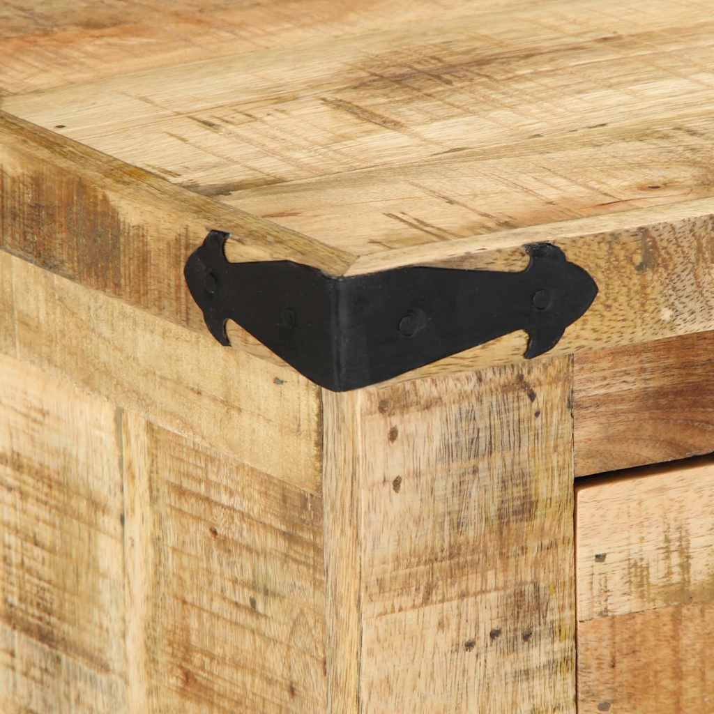 vidaXL Bench with Drawer Brown 110 x 35 x 50 cm Rough Mango