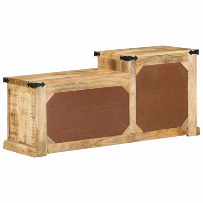 vidaXL Bench with Drawer Brown 110 x 35 x 50 cm Rough Mango