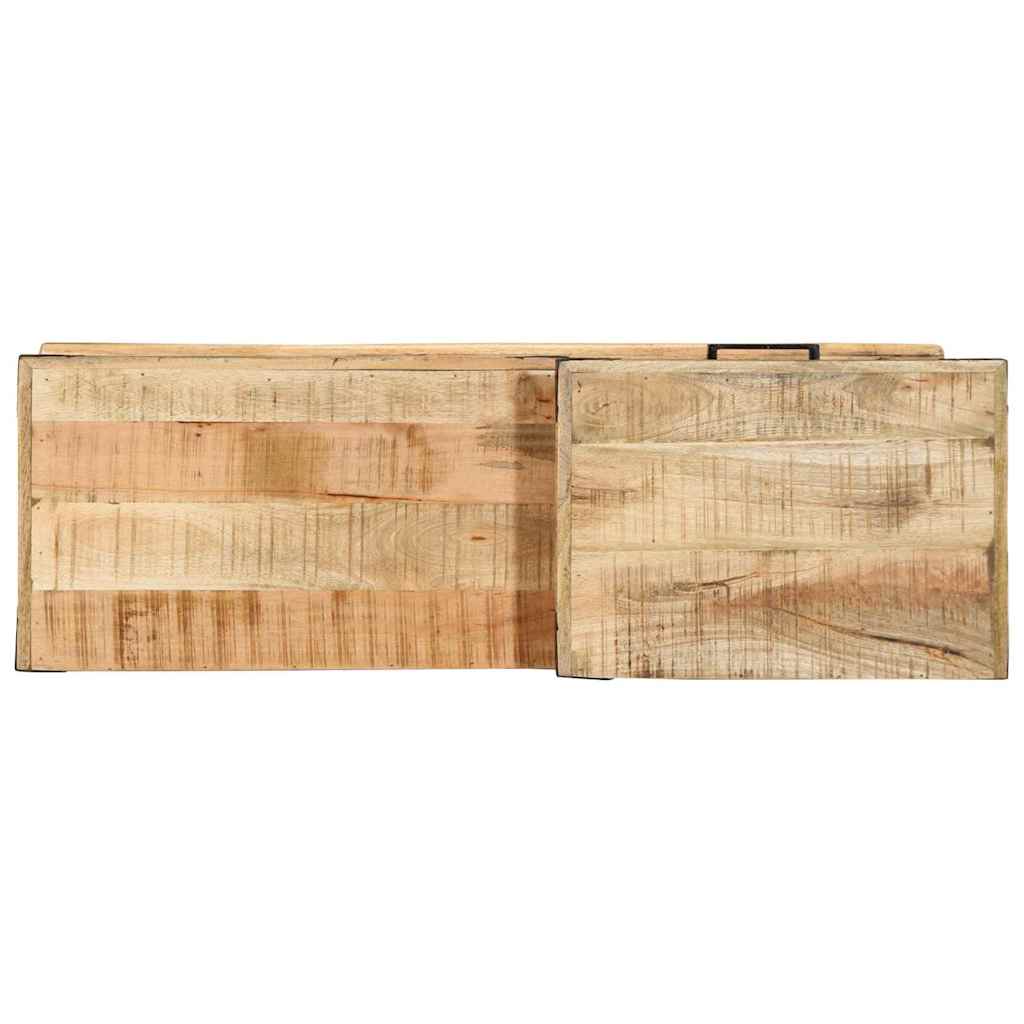 vidaXL Bench with Drawer Brown 110 x 35 x 50 cm Rough Mango