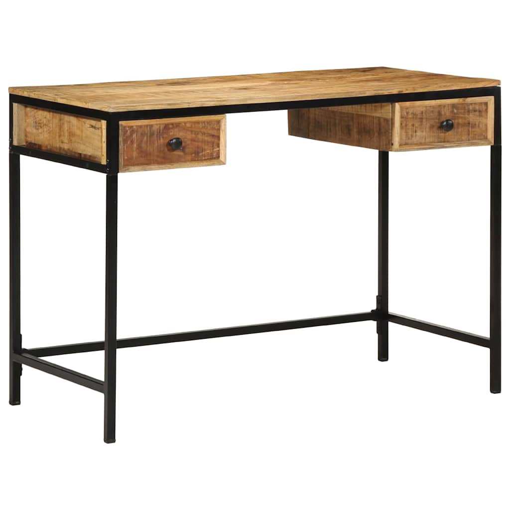 vidaXL Writing Desk Brown 105 x 50 x 75 cm Solid Mango Wood and Metal