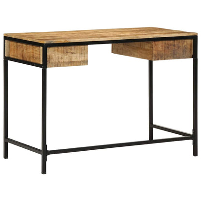 vidaXL Writing Desk Brown 105 x 50 x 75 cm Solid Mango Wood and Metal