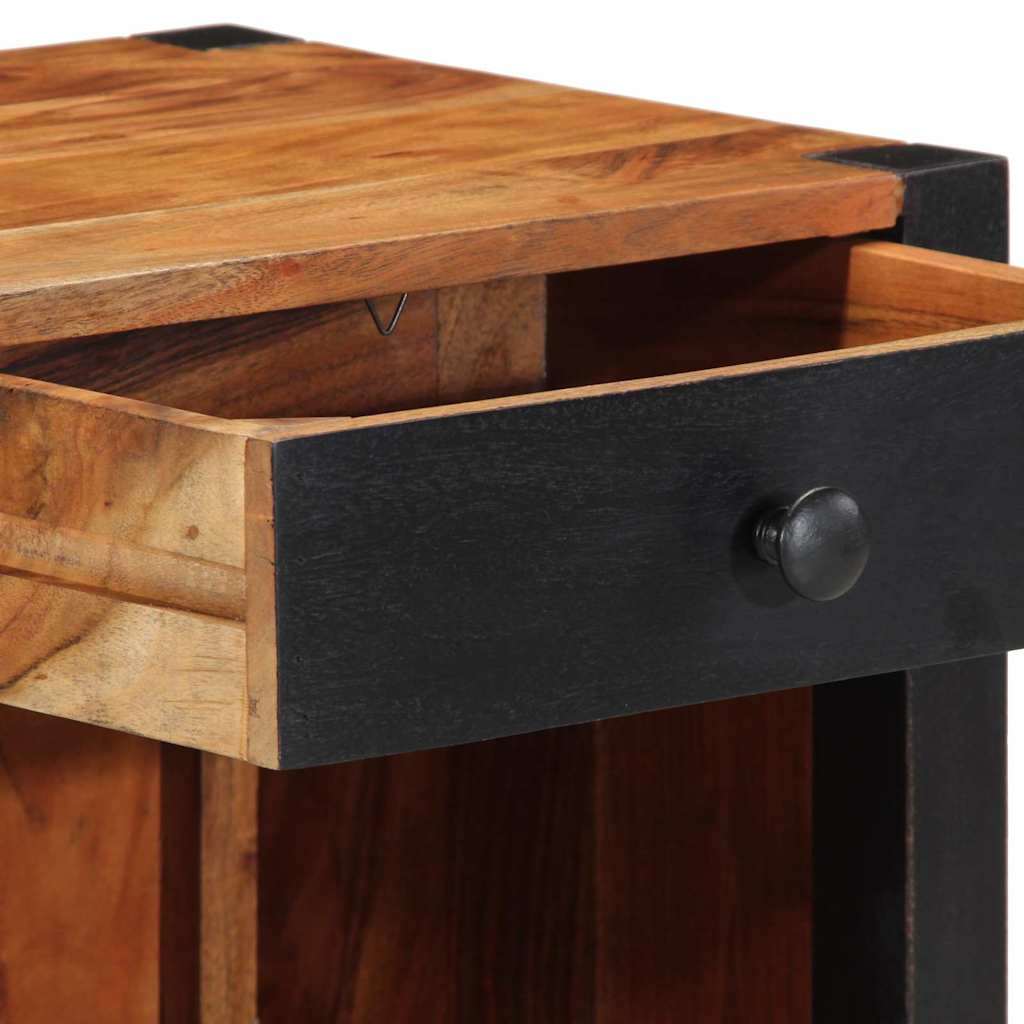 vidaXL Bedside Cabinet 2 pcs Brown 40 x 35 x 50 cm Solid Acacia Wood
