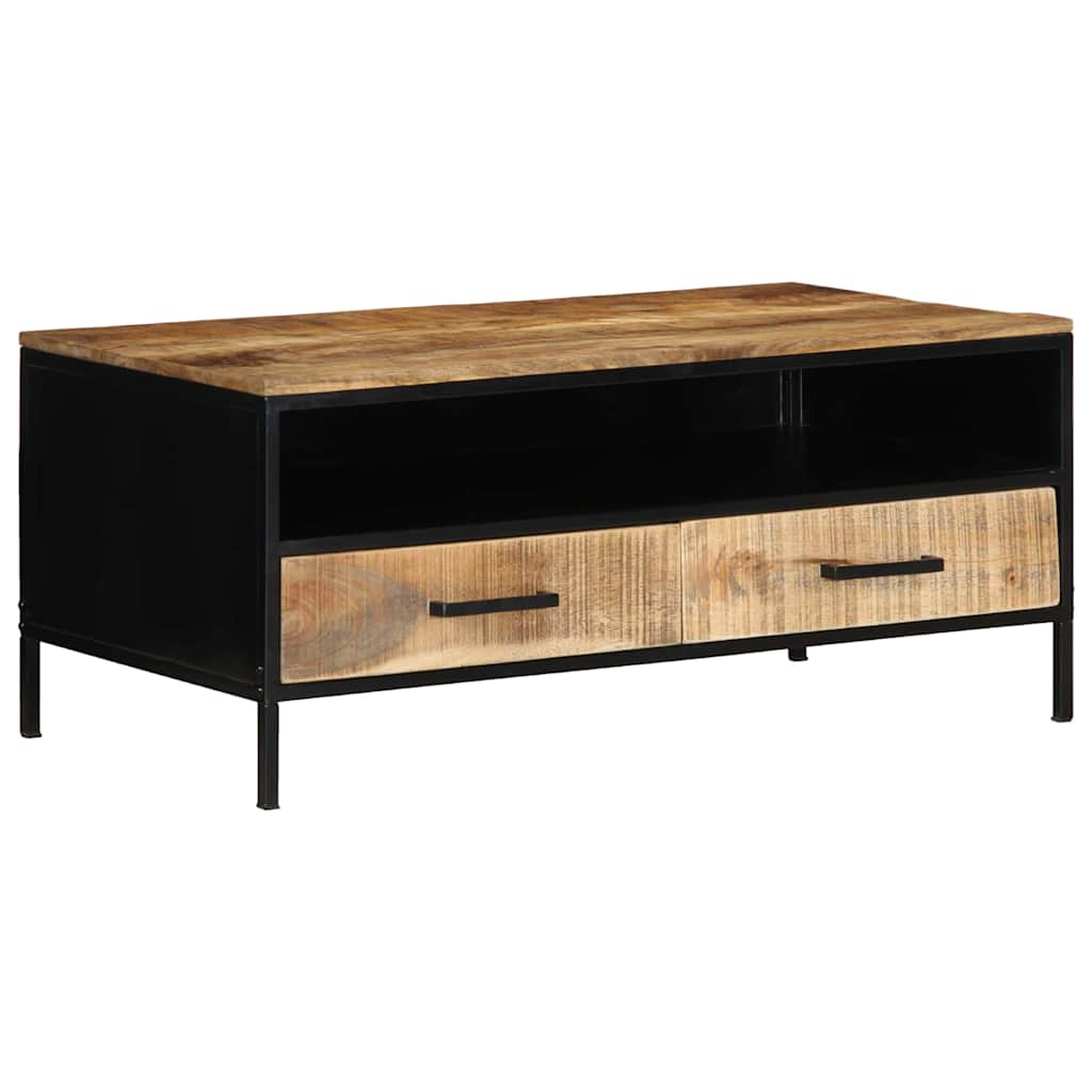 vidaXL Coffee Table Brown 90 x 50 x 40 cm Solid Mango Wood and Metal