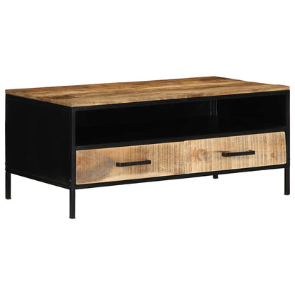 vidaXL Coffee Table Brown 90 x 50 x 40 cm Solid Mango Wood and Metal