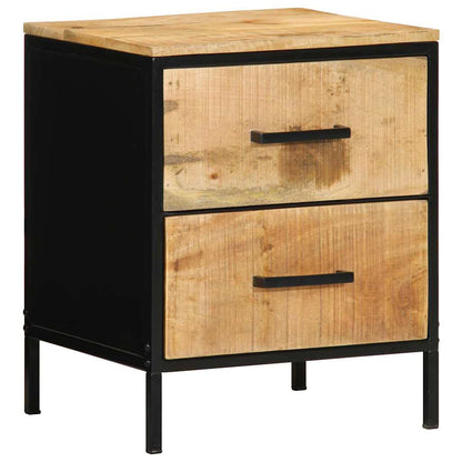 vidaXL Bedside Cabinet 2 pcs Brown and Black 40 x 35 x 50 cm