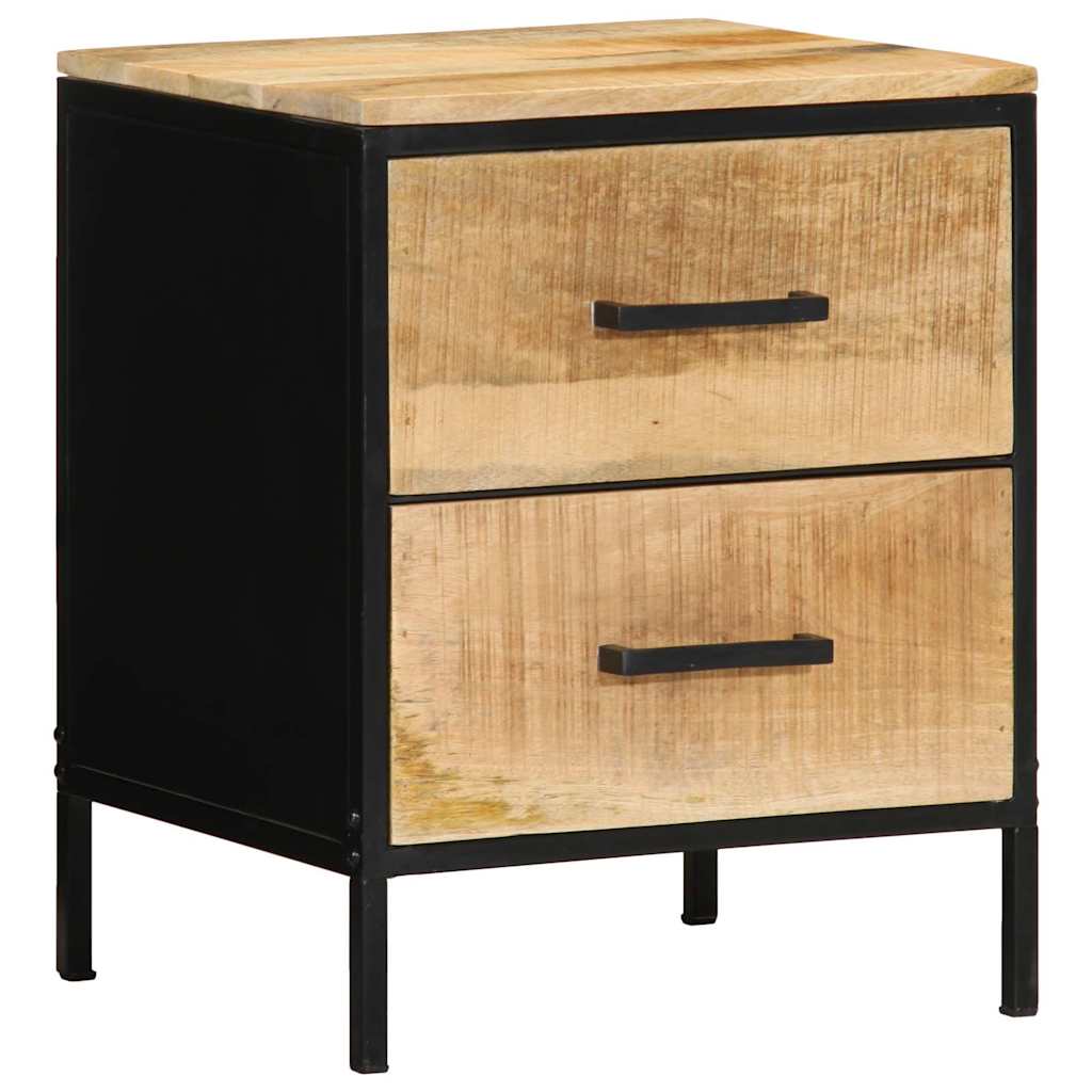 vidaXL Bedside Cabinet 2 pcs Brown and Black 40 x 35 x 50 cm