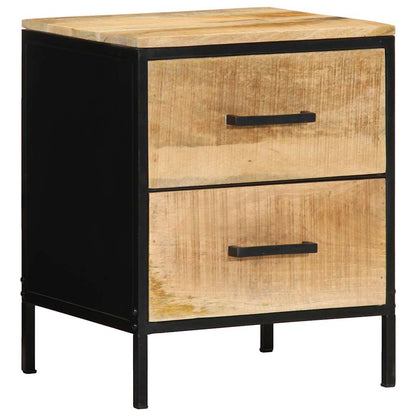 vidaXL Bedside Cabinet 2 pcs Brown and Black 40 x 35 x 50 cm