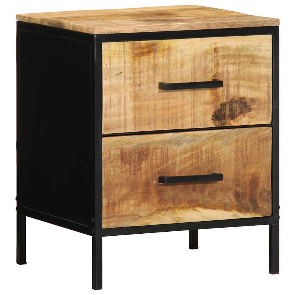 vidaXL Bedside Cabinet 2 pcs Brown and Black 40 x 35 x 50 cm
