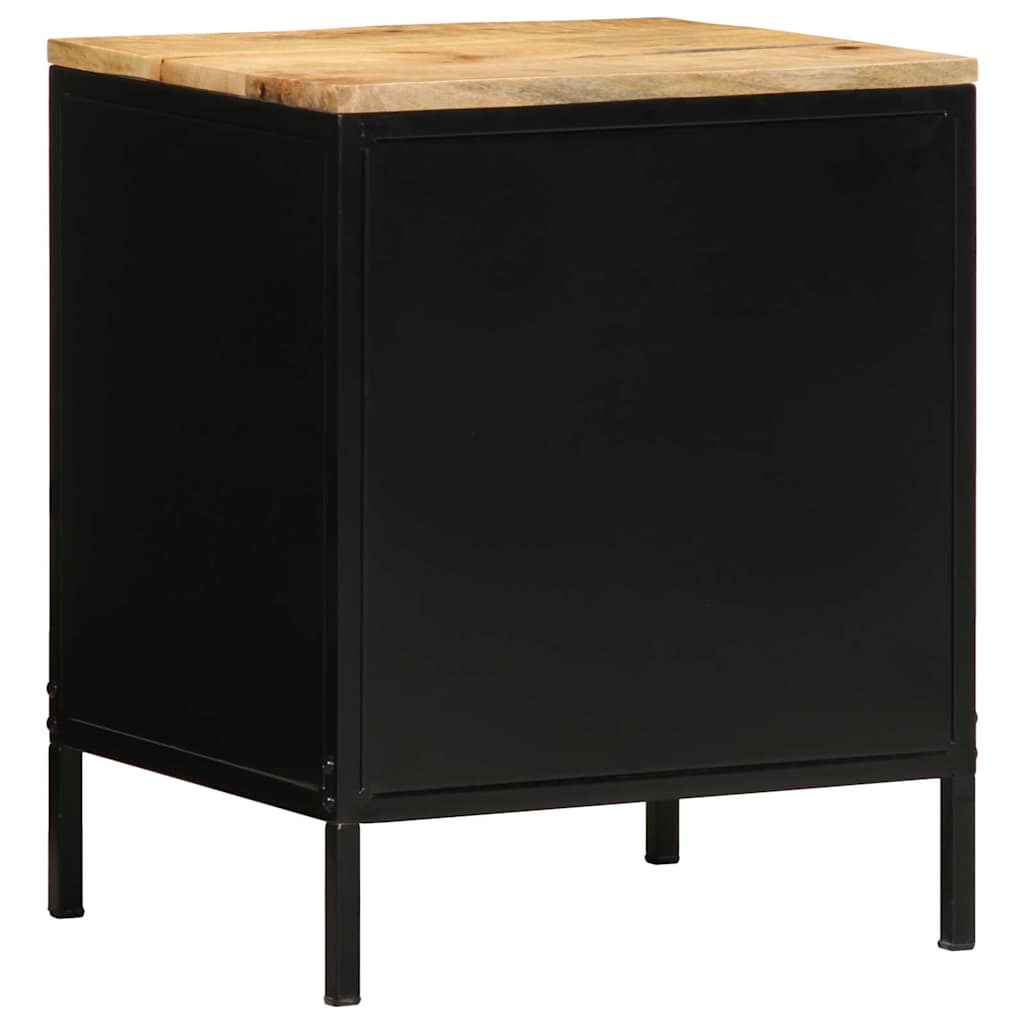 vidaXL Bedside Cabinet 2 pcs Brown and Black 40 x 35 x 50 cm