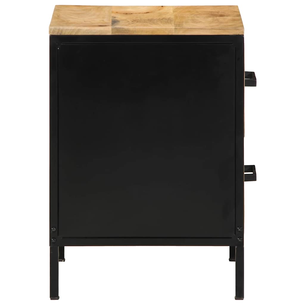 vidaXL Bedside Cabinet 2 pcs Brown and Black 40 x 35 x 50 cm