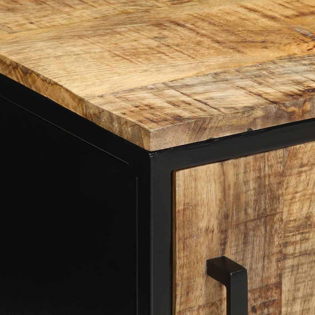 vidaXL Bedside Cabinet Brown and Black 30 x 30 x 40 cm