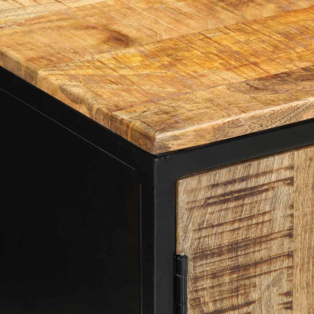 vidaXL Bedside Cabinet 2 pcs Brown and Black 50 x 30 x 45 cm