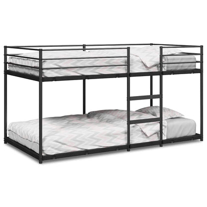 vidaXL Bunk Bed without Mattress Black 75x190 cm Steel