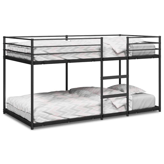 vidaXL Bunk Bed without Mattress Black 75x190 cm Steel