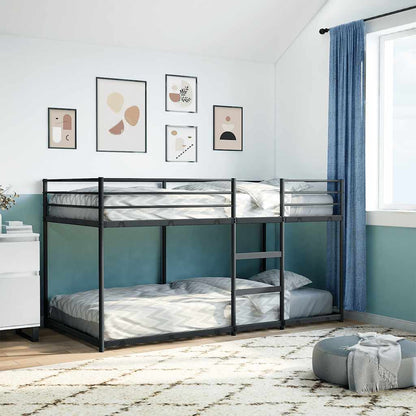 vidaXL Bunk Bed without Mattress Black 75x190 cm Steel