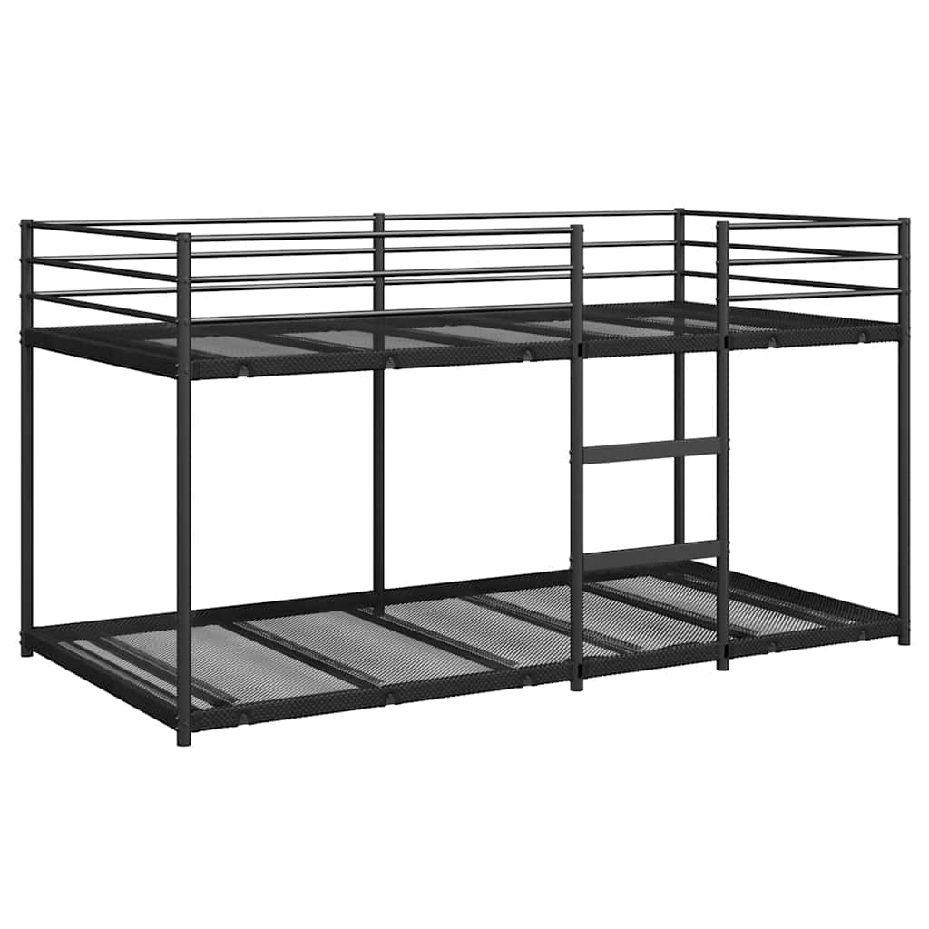 vidaXL Bunk Bed without Mattress Black 75x190 cm Steel