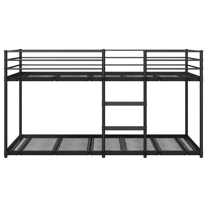 vidaXL Bunk Bed without Mattress Black 75x190 cm Steel