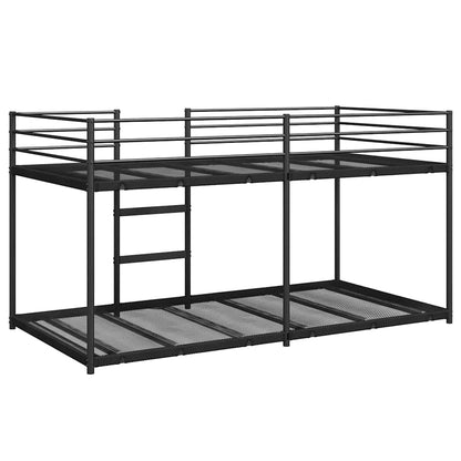 vidaXL Bunk Bed without Mattress Black 75x190 cm Steel