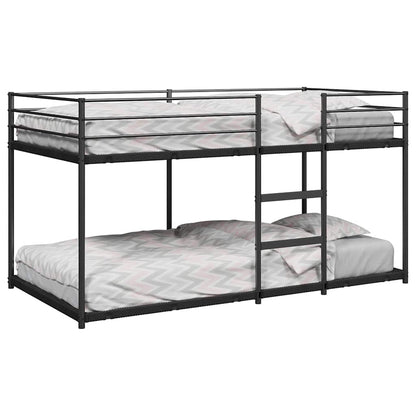 vidaXL Bunk Bed without Mattress Black 75x190 cm Steel