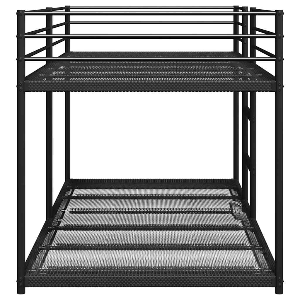 vidaXL Bunk Bed without Mattress Black 100x190 cm Steel