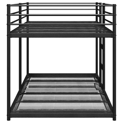 vidaXL Bunk Bed without Mattress Black 100x190 cm Steel