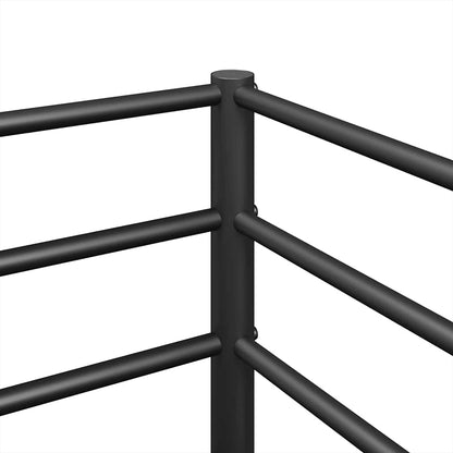 vidaXL Bunk Bed without Mattress Black 100x190 cm Steel