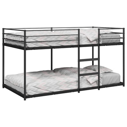 vidaXL Bunk Bed without Mattress Black 107x203 cm Steel