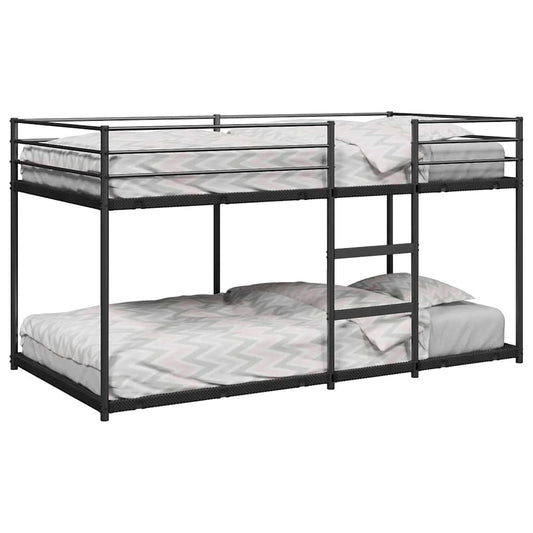 vidaXL Bunk Bed without Mattress Black 107x203 cm Steel
