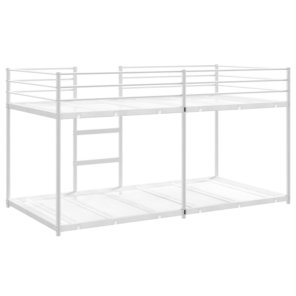 vidaXL Bunk Bed without Mattress White 80x200 cm Steel