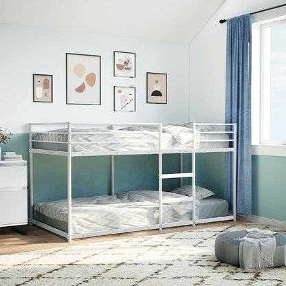 vidaXL Bunk Bed without Mattress White 90x190 cm Steel