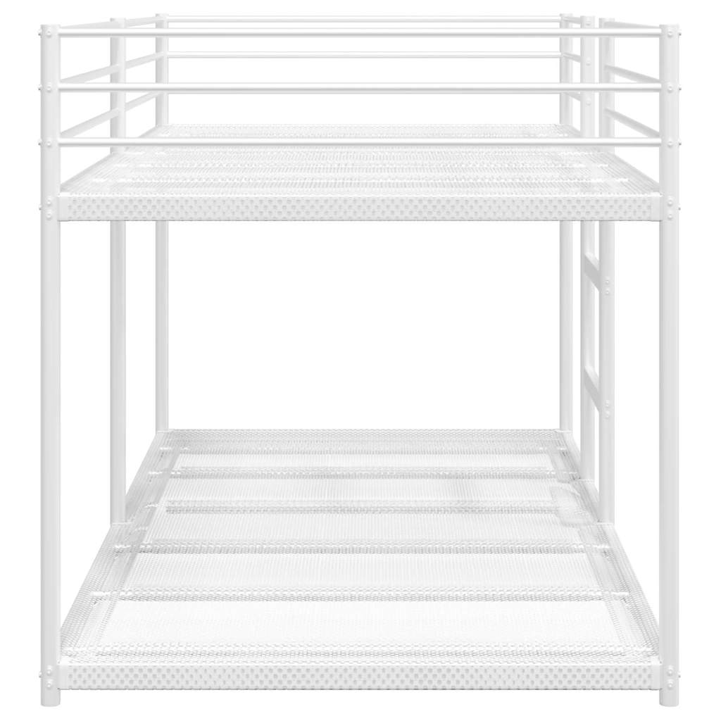 vidaXL Bunk Bed without Mattress White 90x190 cm Steel