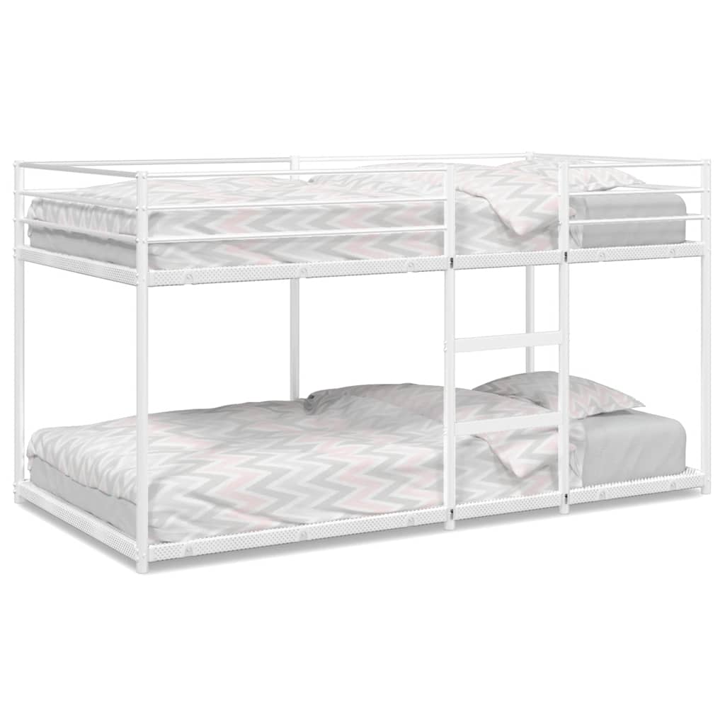 vidaXL Bunk Bed without Mattress White 100x190 cm Steel