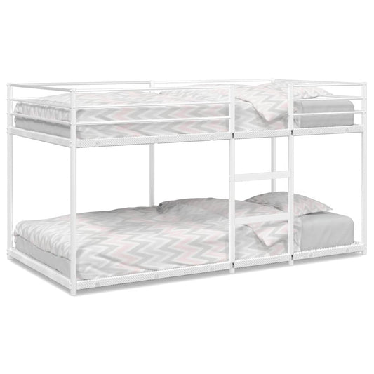 vidaXL Bunk Bed without Mattress White 100x190 cm Steel
