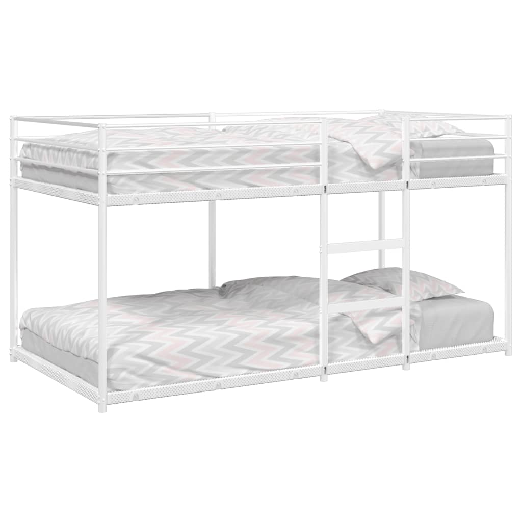 vidaXL Bunk Bed without Mattress White 100x190 cm Steel