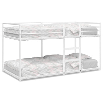 vidaXL Bunk Bed without Mattress White 100x200 cm Steel
