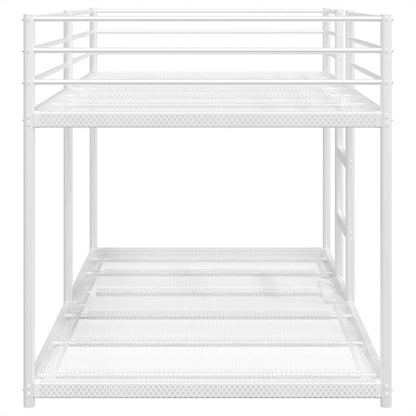 vidaXL Bunk Bed without Mattress White 100x200 cm Steel