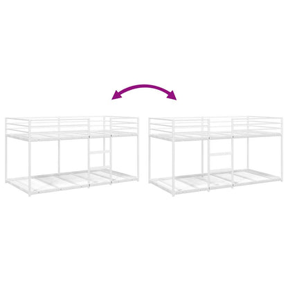 vidaXL Bunk Bed without Mattress White 100x200 cm Steel