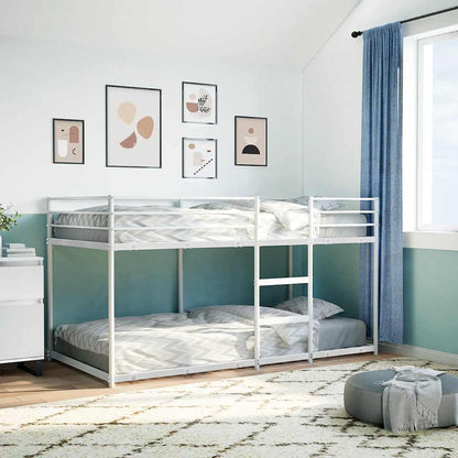 vidaXL Bunk Bed without Mattress White 107x203 cm Steel