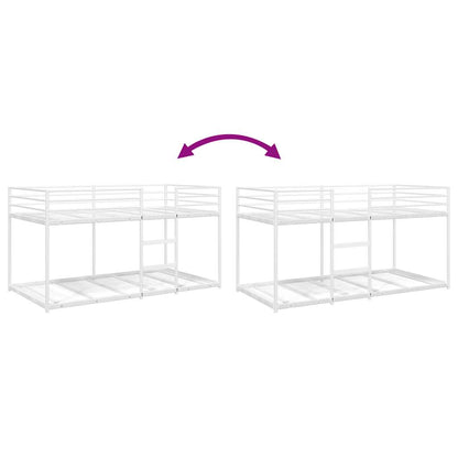 vidaXL Bunk Bed without Mattress White 107x203 cm Steel