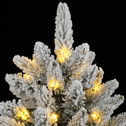 vidaXL Artificial Christmas Tree 150 LEDs and Flocked Snow 120 cm