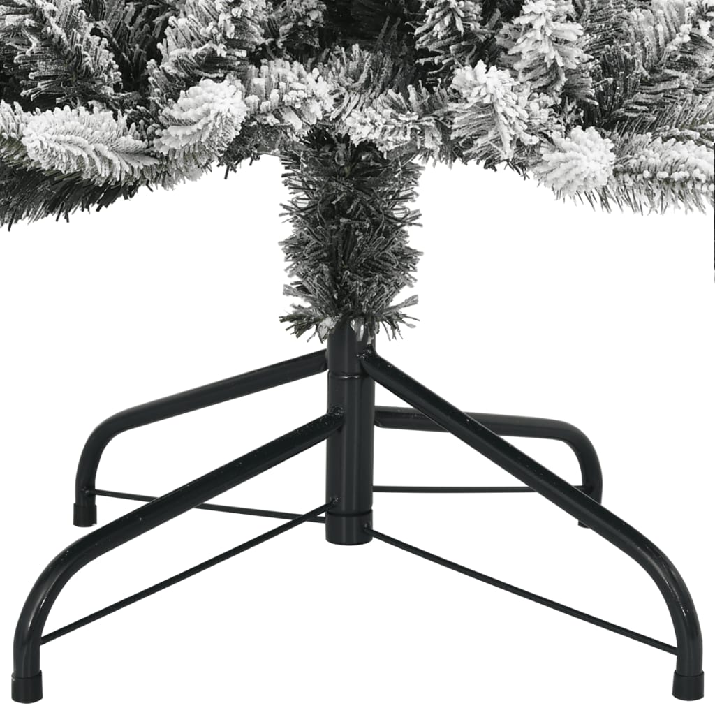 vidaXL Artificial Christmas Tree 150 LEDs and Flocked Snow 120 cm