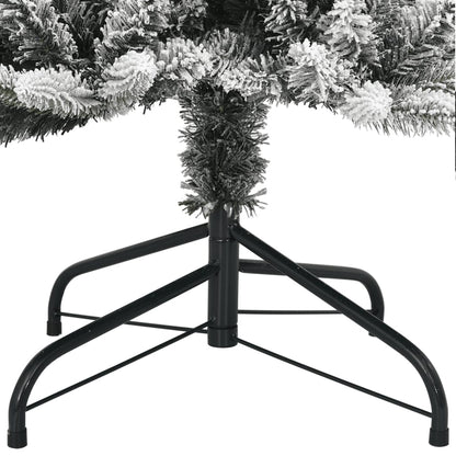 vidaXL Artificial Christmas Tree 150 LEDs and Flocked Snow 120 cm
