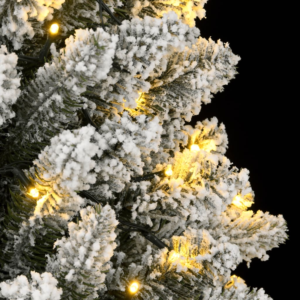 vidaXL Artificial Christmas Tree 150 LEDs and Flocked Snow 150 cm