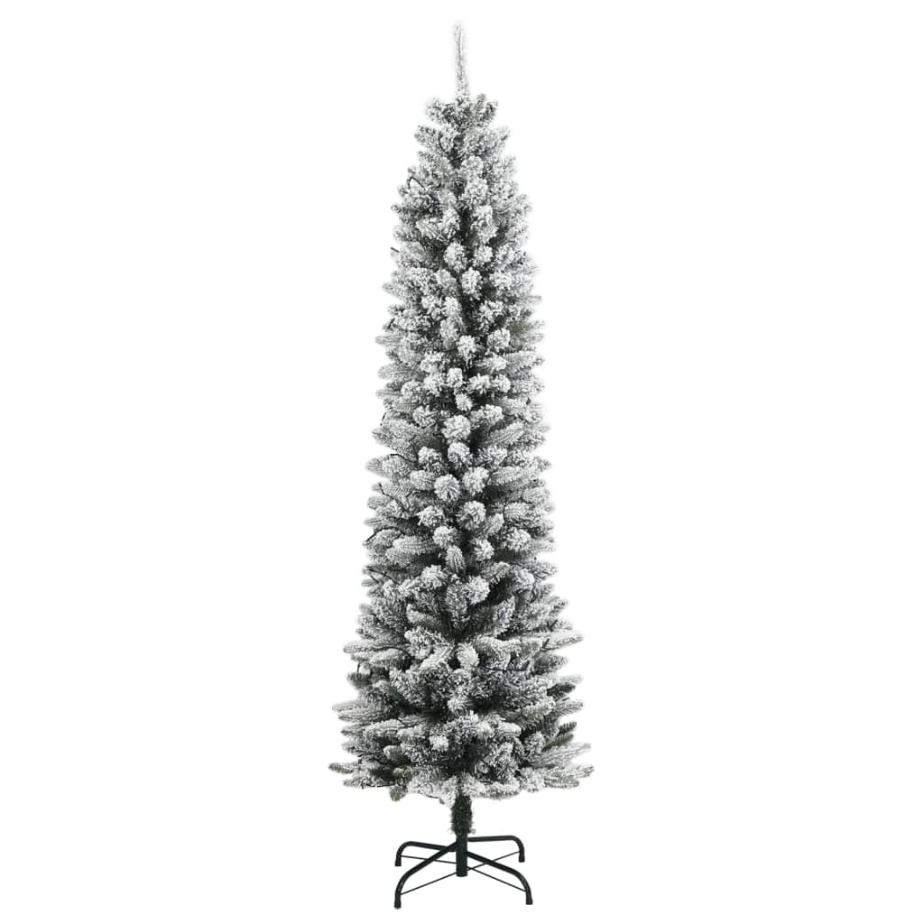 vidaXL Artificial Christmas Tree 300 LEDs and Flocked Snow 210 cm