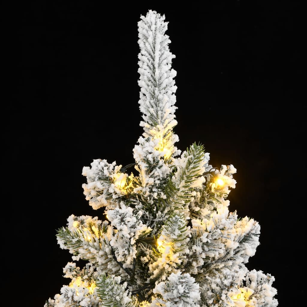 vidaXL Artificial Christmas Tree 300 LEDs and Flocked Snow 210 cm