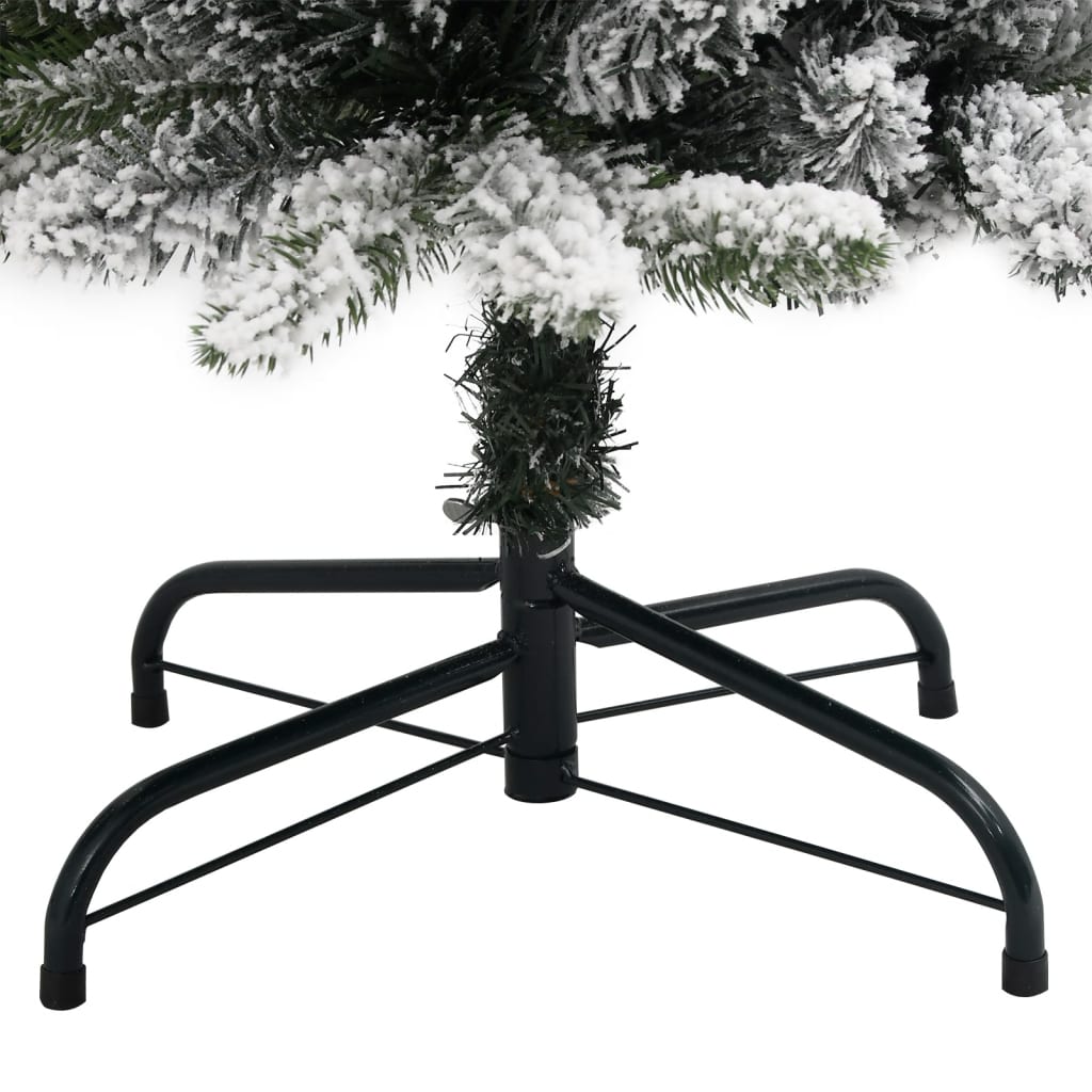 vidaXL Artificial Christmas Tree 300 LEDs and Flocked Snow 210 cm