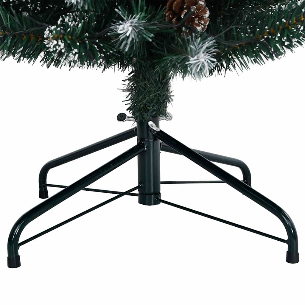 vidaXL Artificial Slim Christmas Tree 300 LEDs 180 cm
