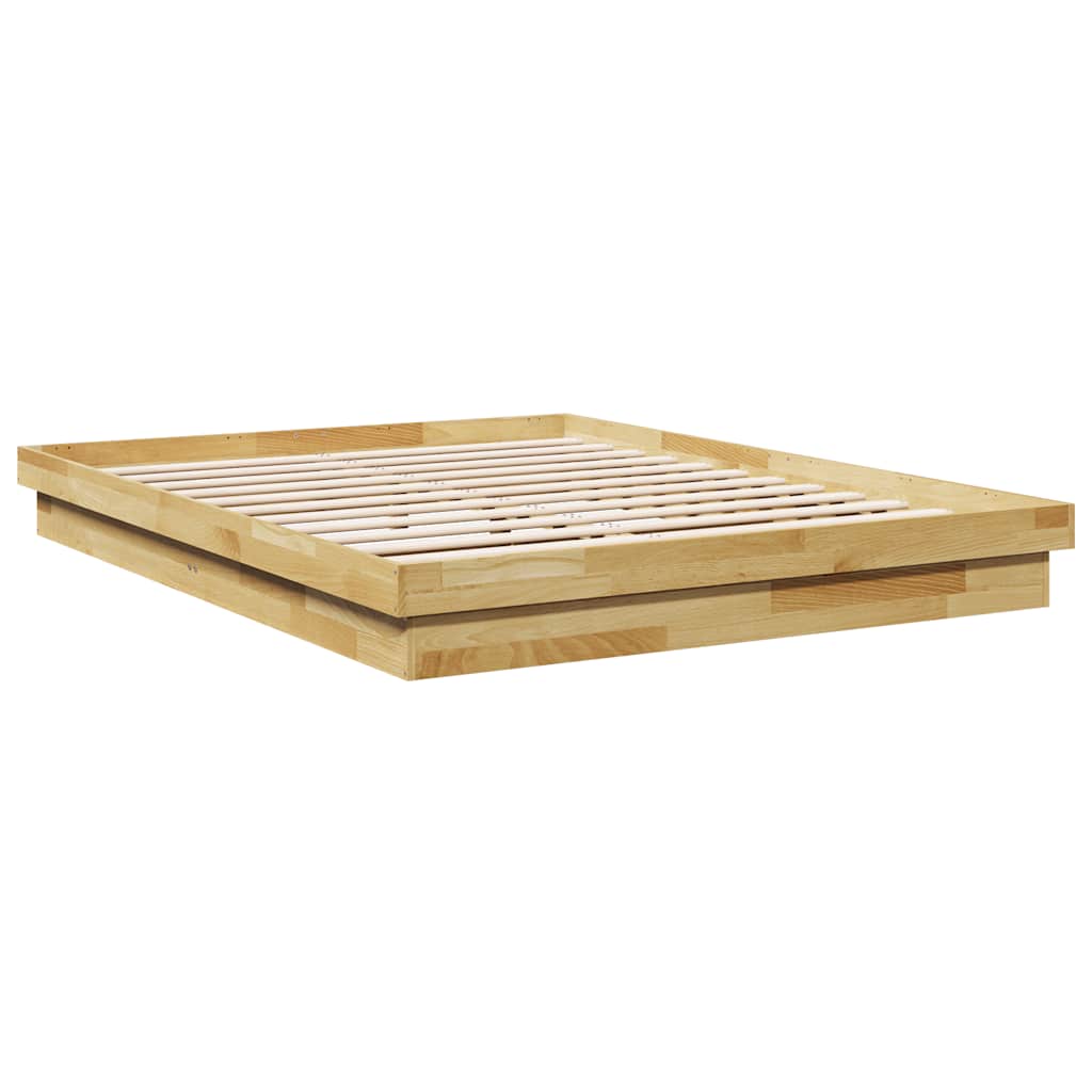 vidaXL Bed Frame without Mattress 150x200 cm King Size Solid Wood Oak