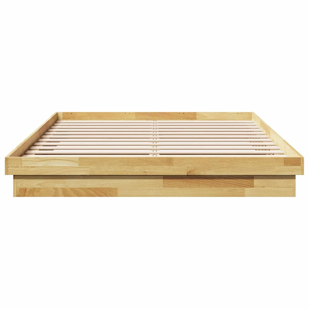 vidaXL Bed Frame without Mattress 150x200 cm King Size Solid Wood Oak